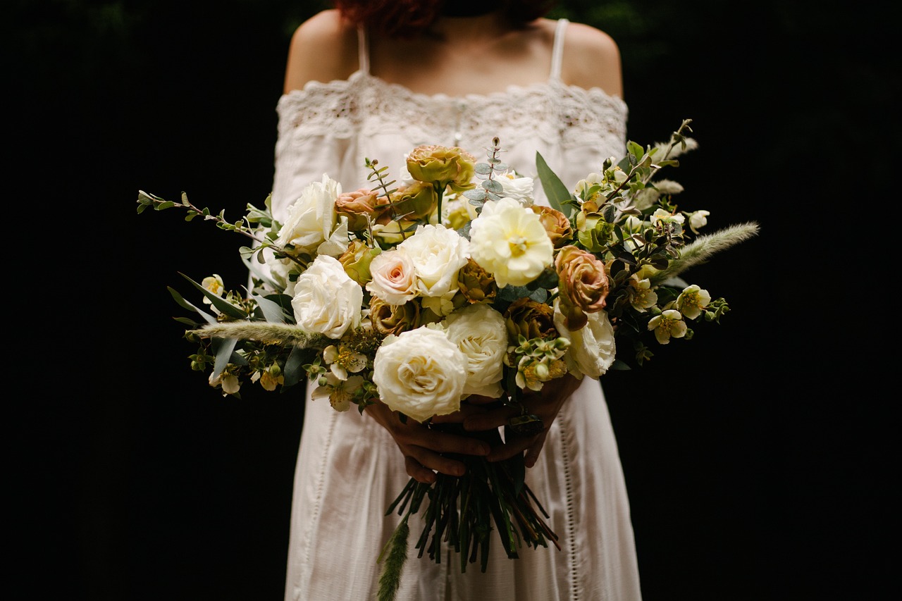 bouquet, flower, bunch, bundle, wedding, nature, people, girl, white, gown, flower background, black wedding, beautiful flowers, bouquet, flower wallpaper, bouquet, wedding, wedding, wedding, wedding, wedding